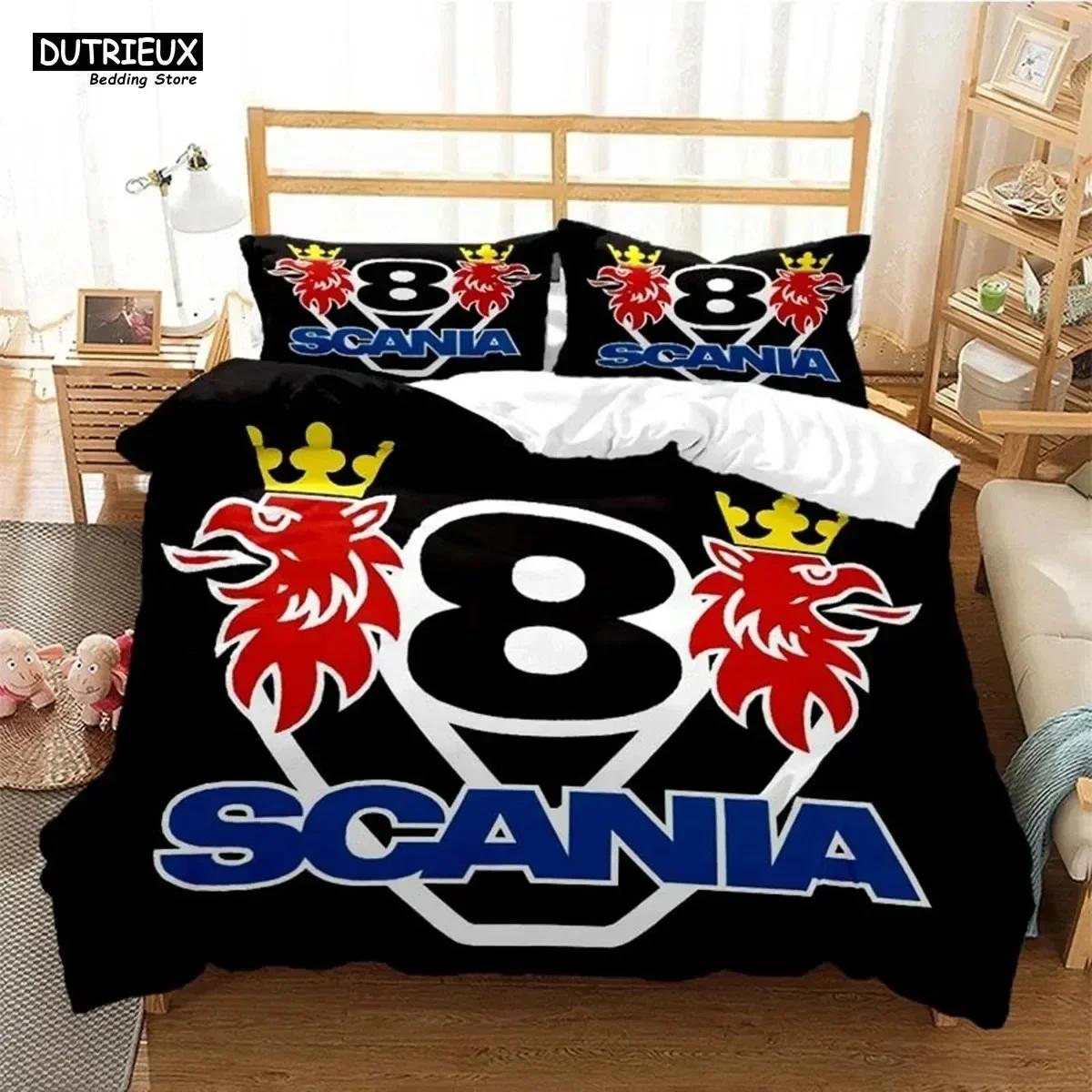 

Розкішний новий 3D-принт Scania Вантажівка Комплект підковдри М яка наволочка для ковдри Тваринний комплект постільної білизни Тигровий візерунок Наволочка для ковдри Декор кімнати EU King 240x220cm