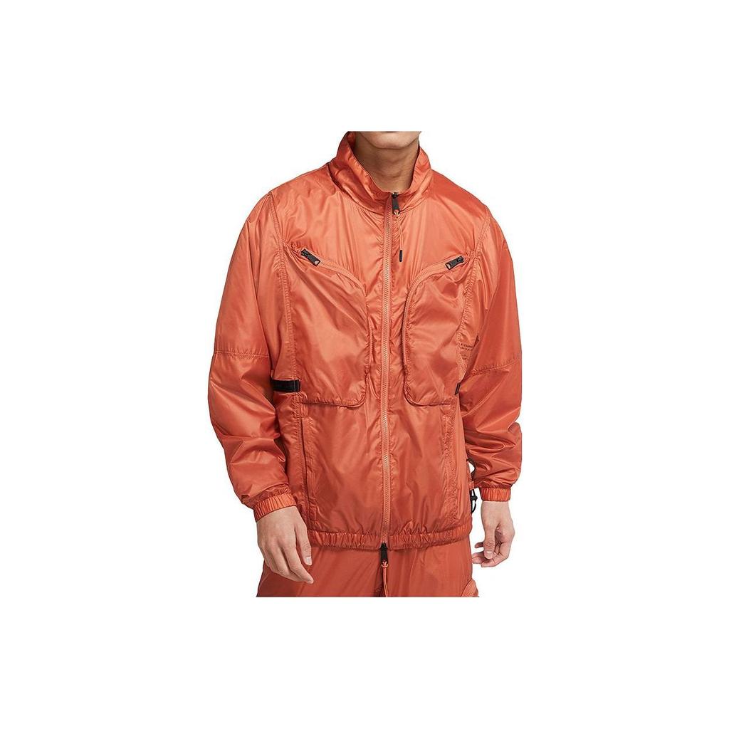 Jordan SS22 Solid Zip-Up Stand Collar Jacket Men Outerwear Orange DM1864-872