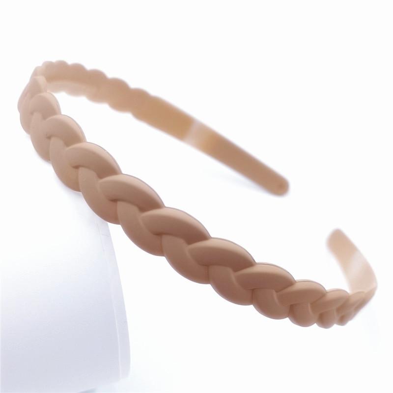 Fashion Sport Hairband Band Hair Accessories Headband Solid Color Thin Braid Headwear Head Hoop