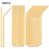 50pcs Rose Gold Drinking Straw Set 304 Stainless Steel Straws Milk Shake Fruit Juice Tea Cocktail Straw Kitchen Bar Accessories