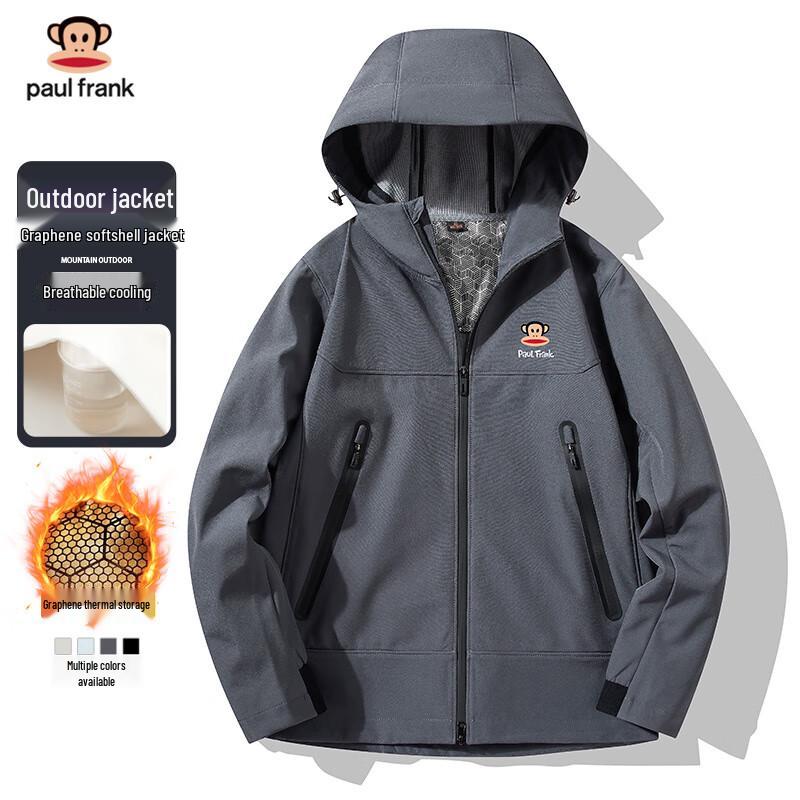 

Paul Frank Men s Windproof Hooded Softshell Jacket 3XL