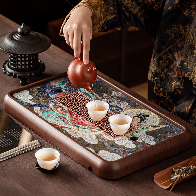 Ancient Dunhuang Style Tea Tray