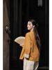 Young Women's Cotton-Linen Zen-Inspired Frog Button Cardigan for Eight Brocades Exercise