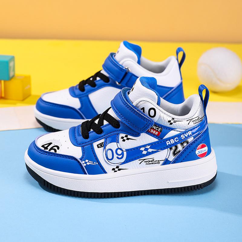 Boys' 2025 Autumn Waterproof Leather Sneakers: Stylish, Casual Sports Shoes for Elementary School Kids