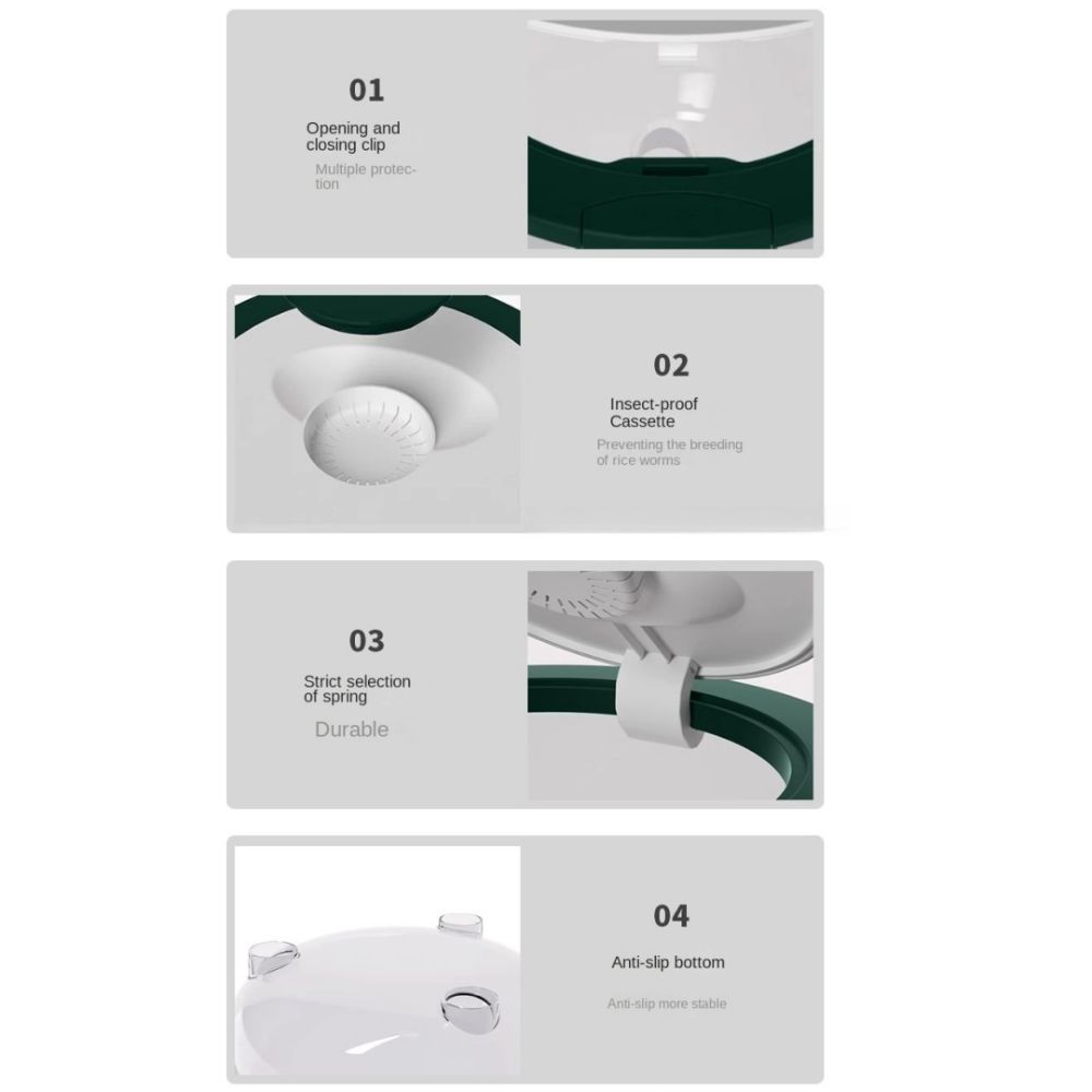 5/10 kg Nádoba na rýži Odolná proti hmyzu Nádoba na skladování obilí Nová Nádoba na skladování rýže Kuchyňské náčiní