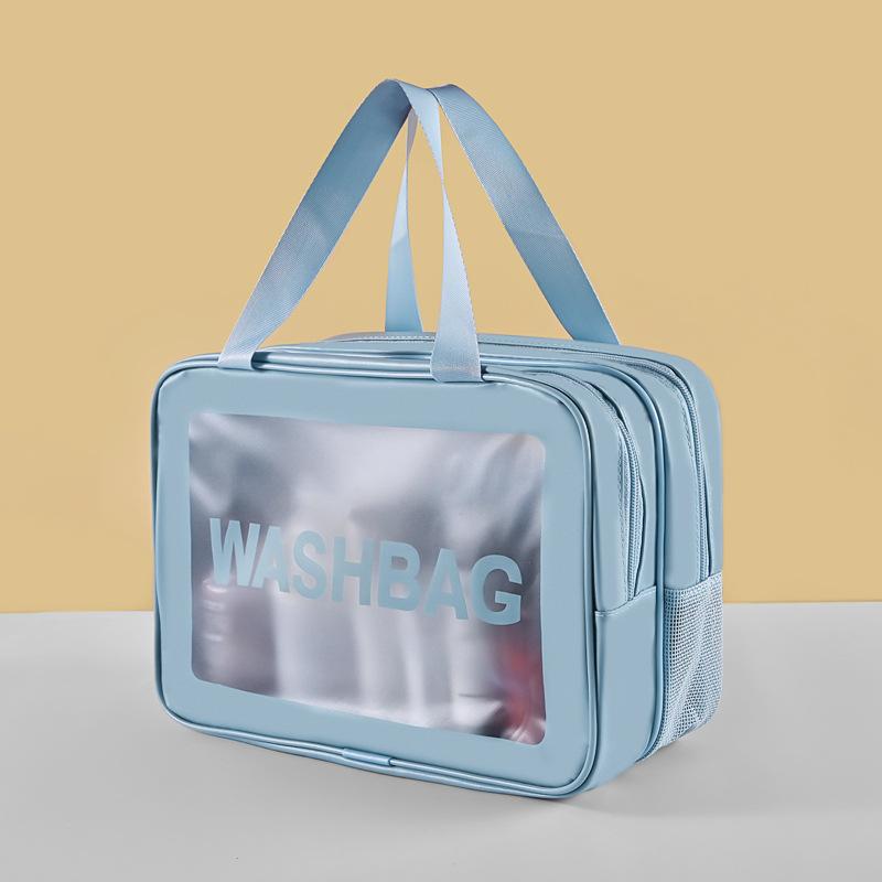 

Multi Functional, Double-layer PU Wash Bag, Dry Wet Separation, Storage Bag, Waterproof, Beach Bag, Makeup Bag, Large Capacity