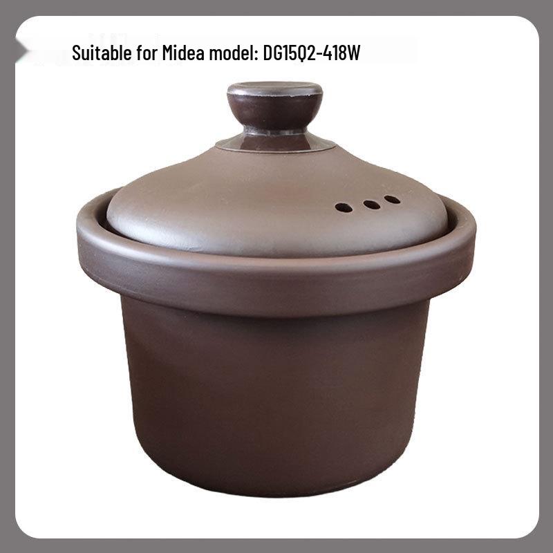 Midea Electric Stew Pot Terracotta Inner Lid Accessories - Purple Clay Stewing Lid Replacement 1.5L for DG15Q2-418W