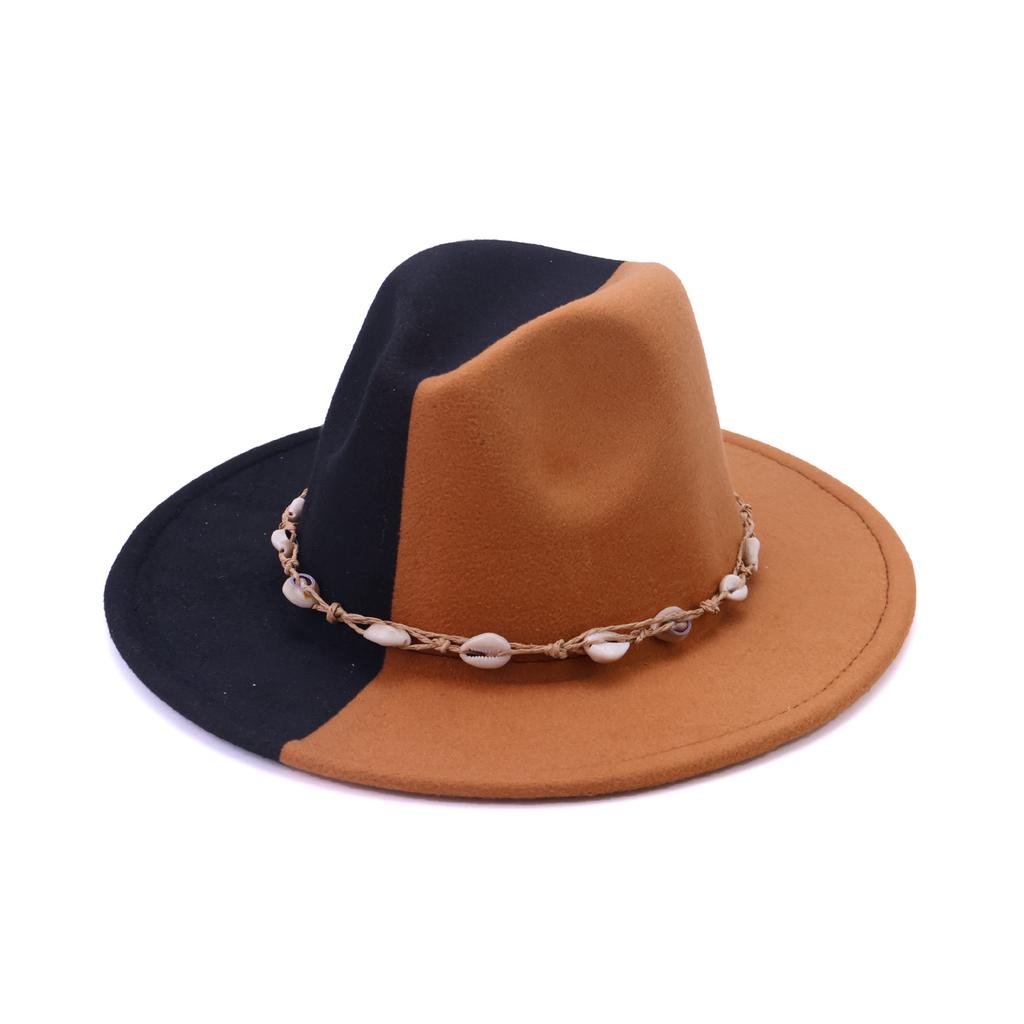 New Two-color Autumn and Winter Warm Women's Woolen Top Hat, British Men's Jazz Hat, Small Edge Gambler Felt Hat