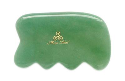 Mina Heal Gesichts-Gua Sha Platte, Natürlicher Stein Gua Sha Platte, Gesichtsmassagegerät für kleinere Gesichter und Gua Sha Behandlungen