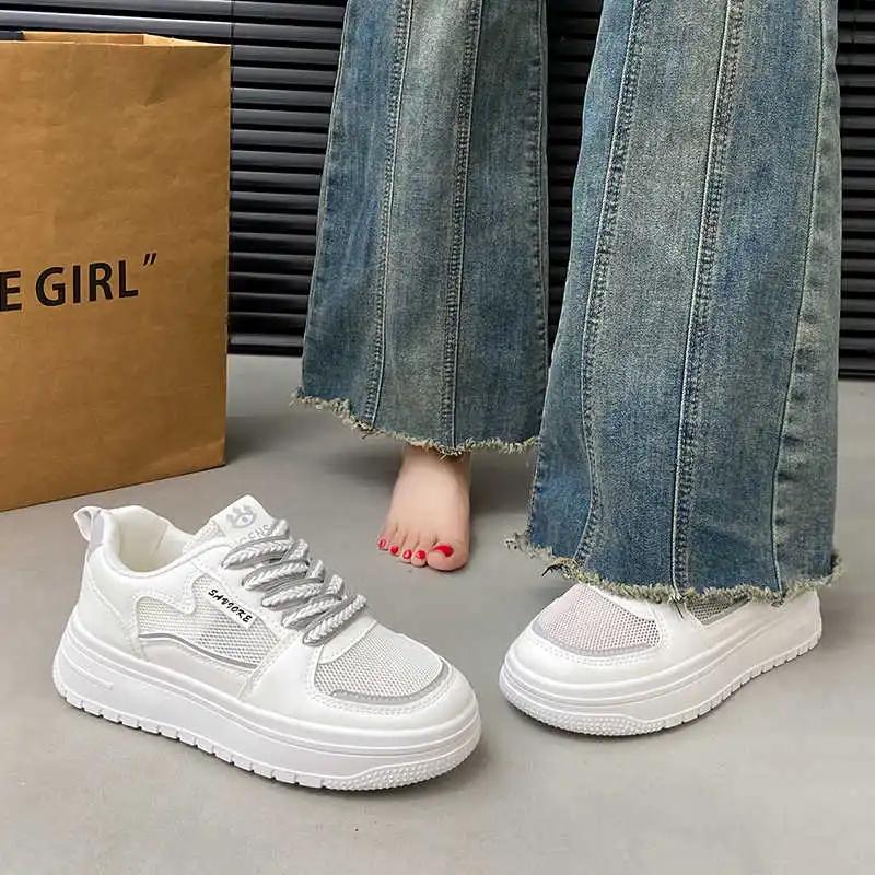 Fashion Thick Bottom Rubber Sole Womens Luxury Shoes Mary Jane Footwear Womens Sneakers Large Size Sport Play Sneachers Donna