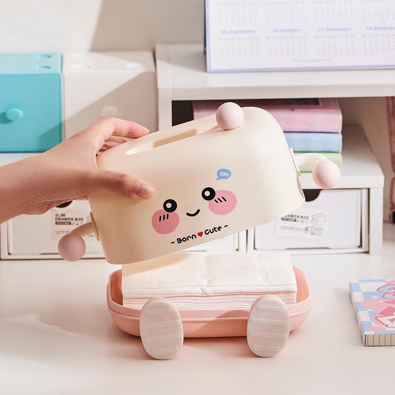 Cartoon Cute Tissue Box for Living Room - Creative High-End Napkin Holder for Coffee Table