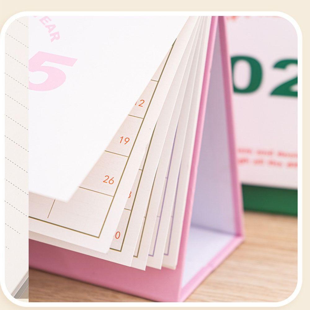 Standing Flip Desktop Calendar Daily Monthly Table Planner  Time Manegement
