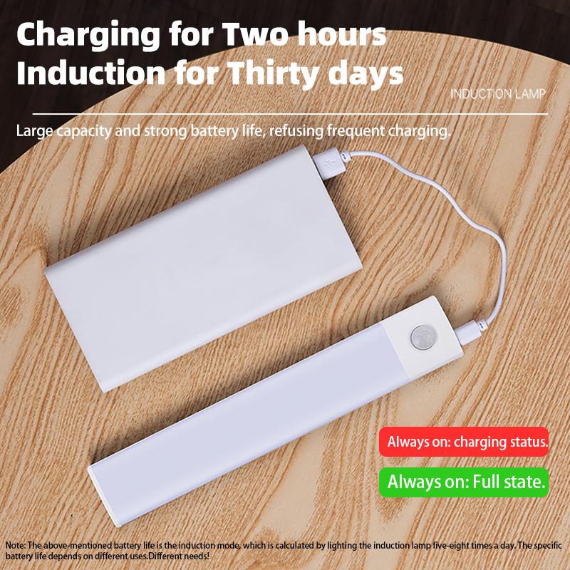 1 Stück Bewegungssensorlicht Kabellose LED-Nachtlicht USB-wiederaufladbare Nachtlampe Schrank Garderobenlicht Unterbeleuchtung für Küche LED