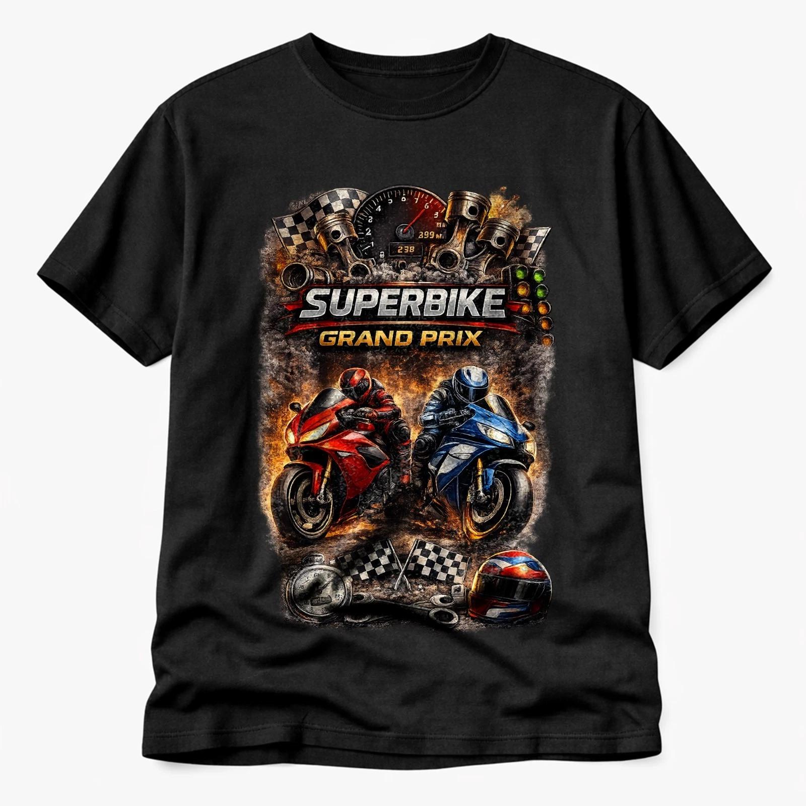 Superbike Grand Prix T Shirt Motorbike Racing Biker Speed Unisex Tee S