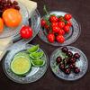 NHZHIW Nordic 12-inch Round Glass Serving Plate
