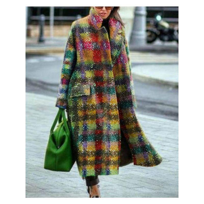Casual Woolen Coat European and American Loose Winter and Autumn Women Warm Commuter Temperament Leisure Woolen Jacket Coat