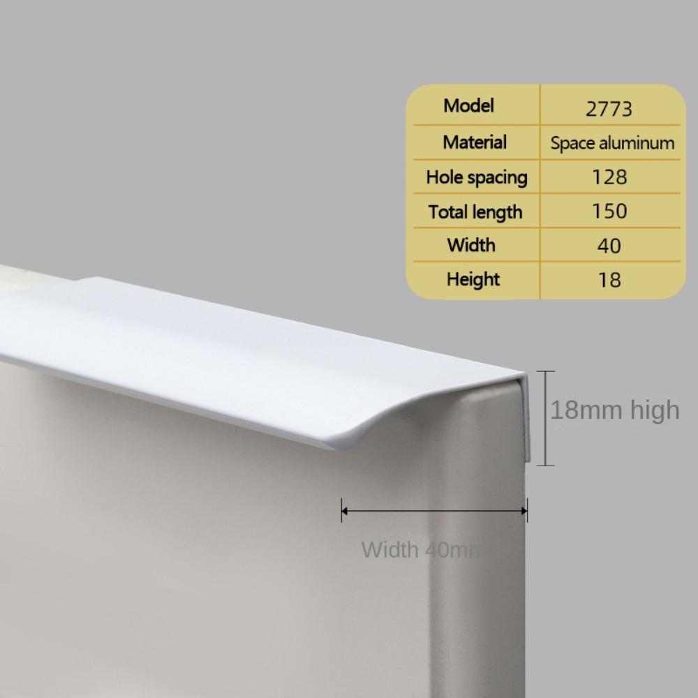 Klíčky ke dveřím ze slitiny hliníku Skryté úchytky zásuvek Vysoce kvalitní úchytky skříněk Domácnost