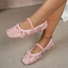 French-style Mary Jane flat shoes for women, square-toe ballet-inspired single shoes, fairy mesh shoes 2025