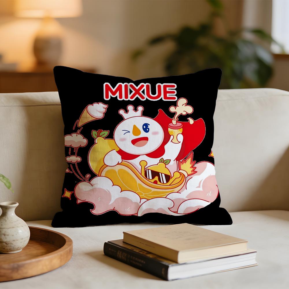 

MIXUE Ice Cream Tea Cushion Cover Short plush pillowcase for bed sofa carwashable 30x30cm