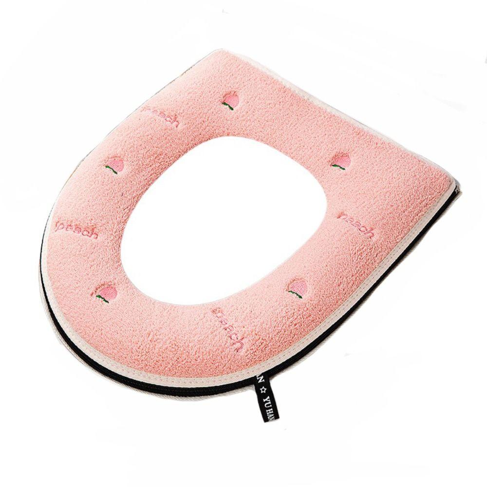 Handle Toilet Seat Cushion With Zipper Closestool Mat Reusable Toilet Pad Bathroom
