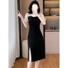 Summer temperament improved cheongsam new dress Chinese slim design slim splicing small black dress