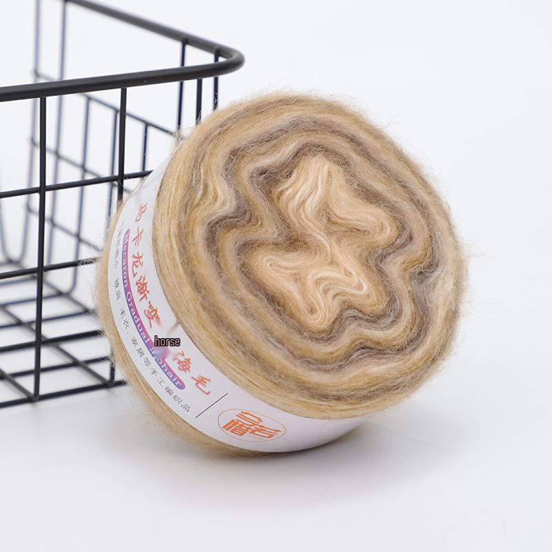 Gradient Mohair Yarn Ball for DIY Knitting & Crochet Projects - Perfect for Scarves, Sweaters, and Blankets