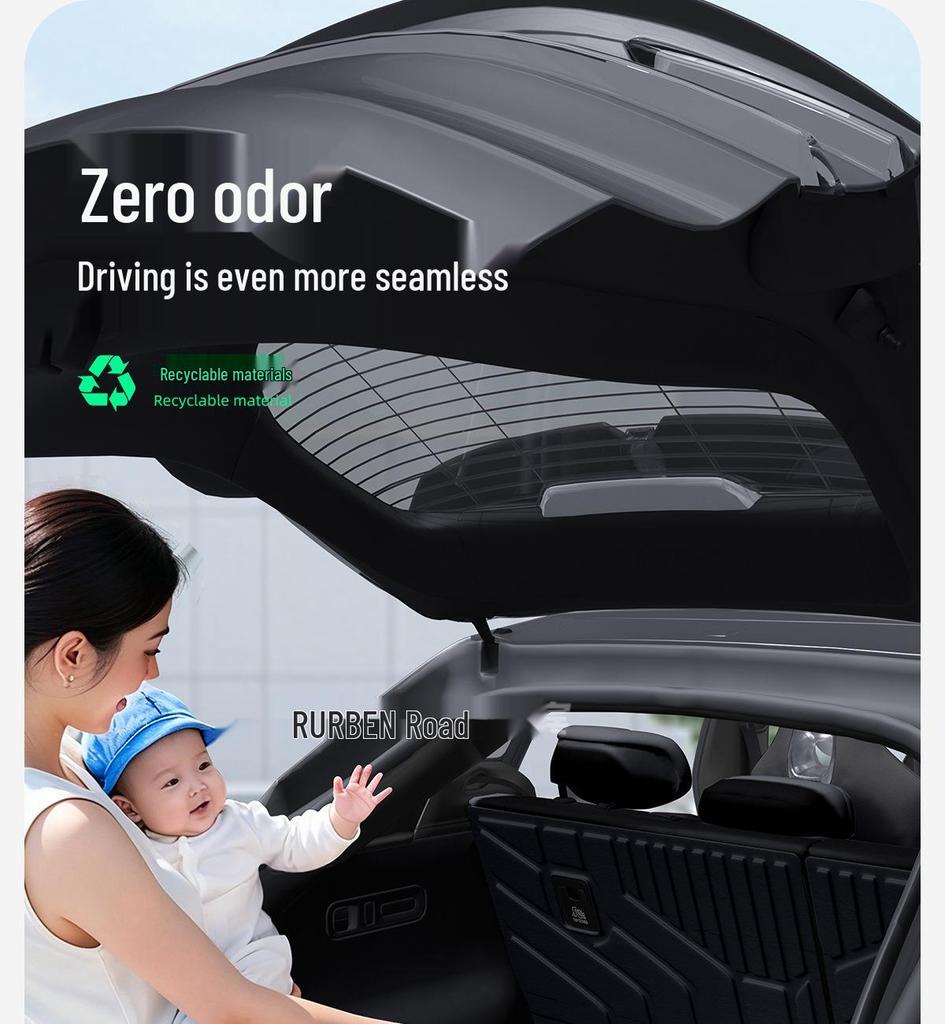 Ideal i6/i8 TPE Trunk Mat: Semi-enclosed, Non-slip, Wear-resistant Car Accessory