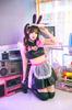 Clearstone Neo Bunny Cosplay Halloween Heart Cut Maid Women's Black