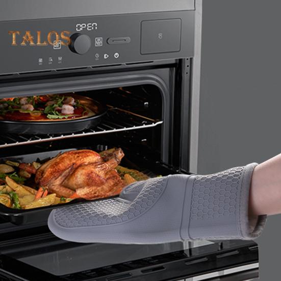 1Pc Heat Resistant Baking Glove Non-Slip Anti-Scald Oven Mitt for Microwave Cooking Baking Kitchen Use