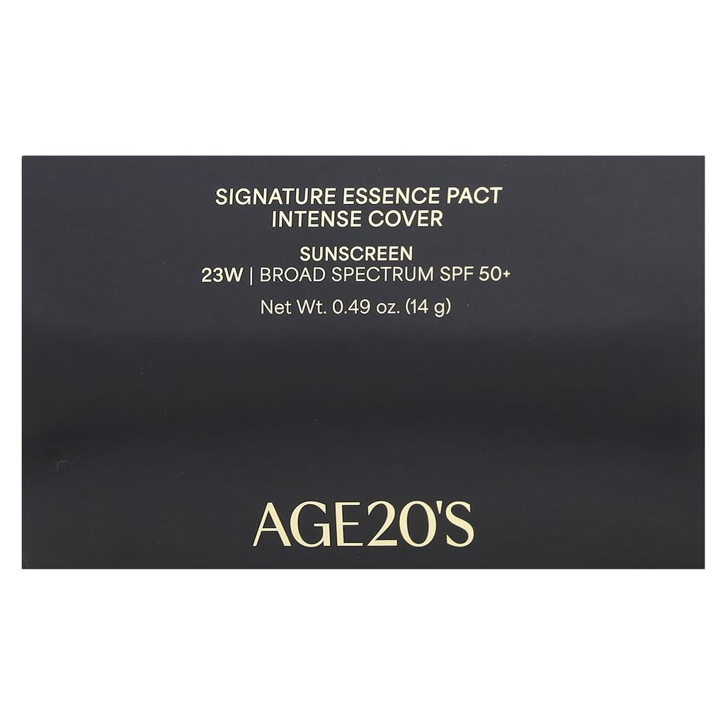 Age20'S, Signature Essence Pact, Intense Cover, Spf 50+, 23W, 14G(0.49Oz)