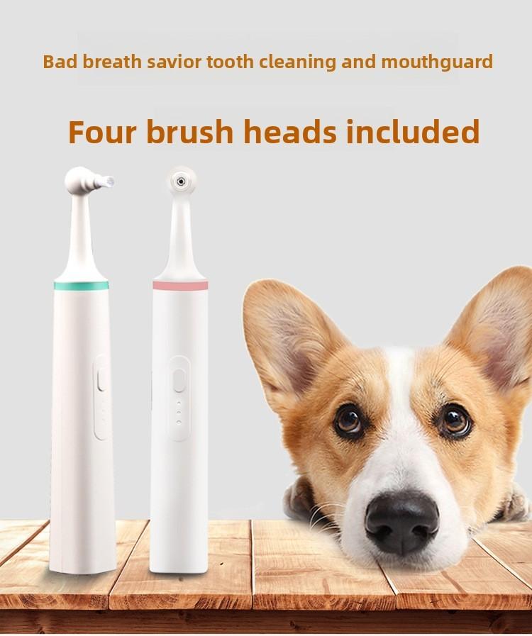 Pet Teeth Cleaning Kit For Dogs With Electric Toothbrush And Tooth Polishers For Fresh Breath