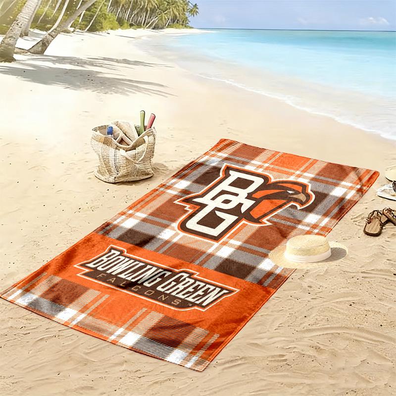 Bowling Green Falcons Print Beach Towel, Large Soft Quick Dry Towel for Beach Camping Swimming