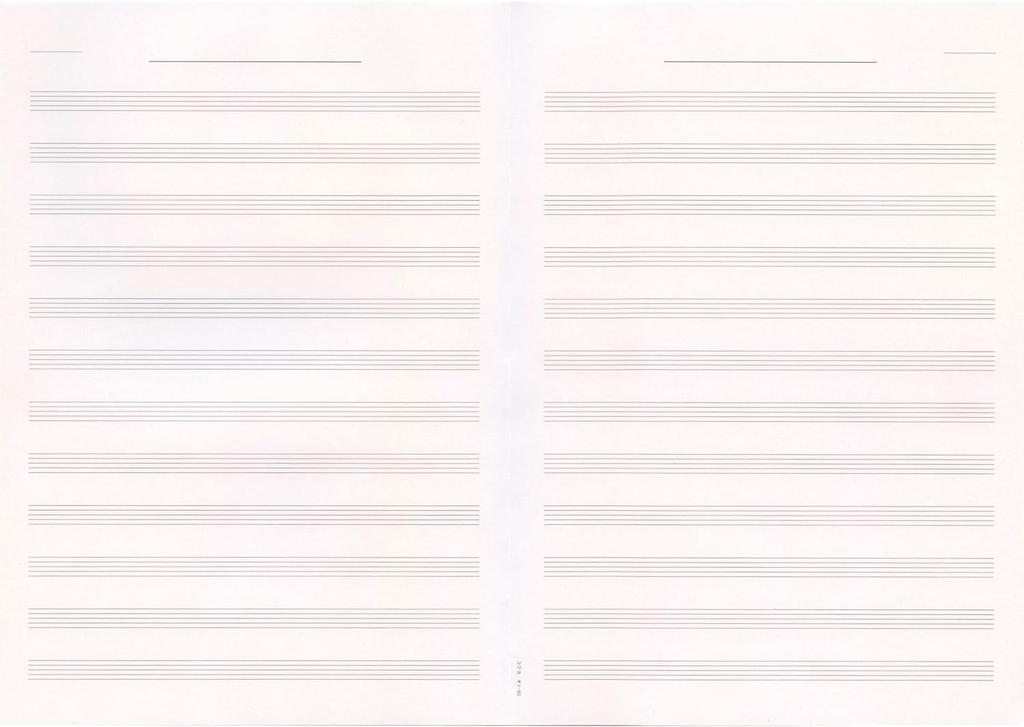 KOKUYO Campus Staff Paper, Loose Folded in Half, Pack of 10 Sheets, ON-80, A3, 12 Lines, 2 Sets