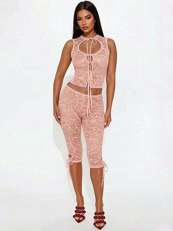 Import and Export, Fashion European and American Style Sexy Spice Girls Lace-up Halter Shorts Suit Women