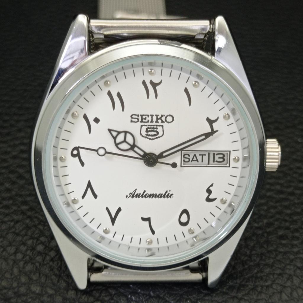 AUTOMATIC VINTAGE REFURBISHED SEIKO 5 6309A JAPAN MENS WHITE WATCH a441162-4 Sk-a441162