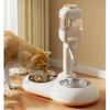 Large Dog Bowl 2 in 1 Pet Feeders Water Feeder Adjustable Height Feeder Waterer Food Container Bowl