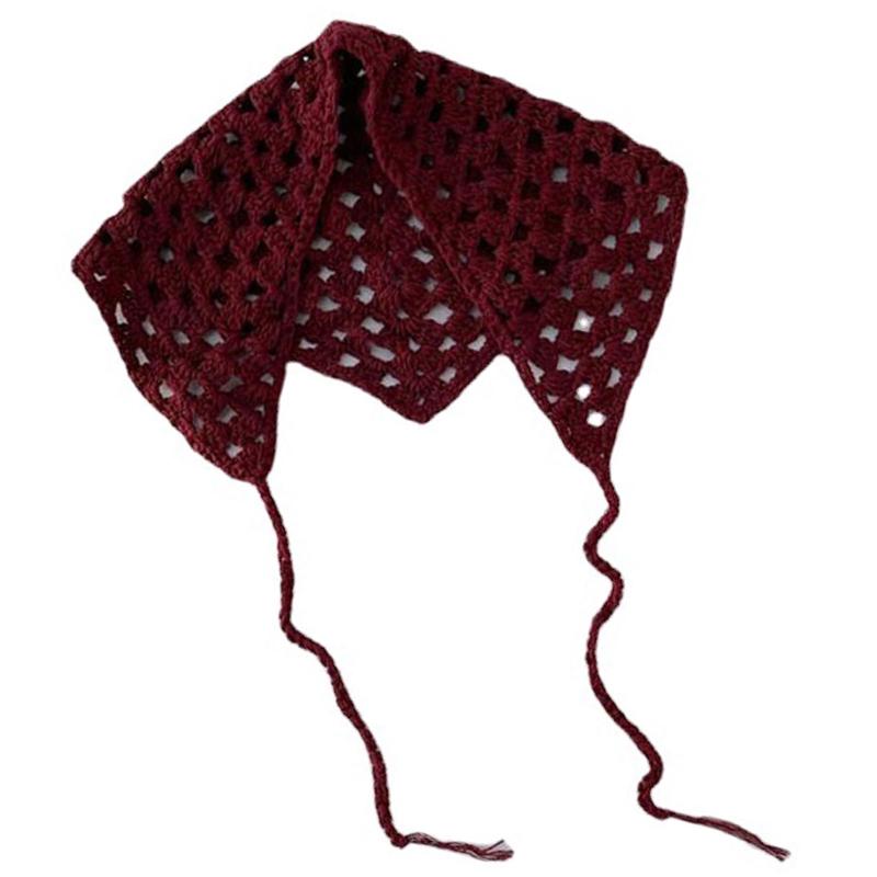 Schönes Häkel Dreieckiges Haarband Schal Gestrickter Schal Halstuch Krawatte Zurück Binden Kopftuch Modeaccessoire für Campi