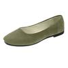 Women's Suede Flat Shoes Slip-On Ballet Style Low Cut Round Toe Casual Footwear for Daily Wear and Comfortable Fit