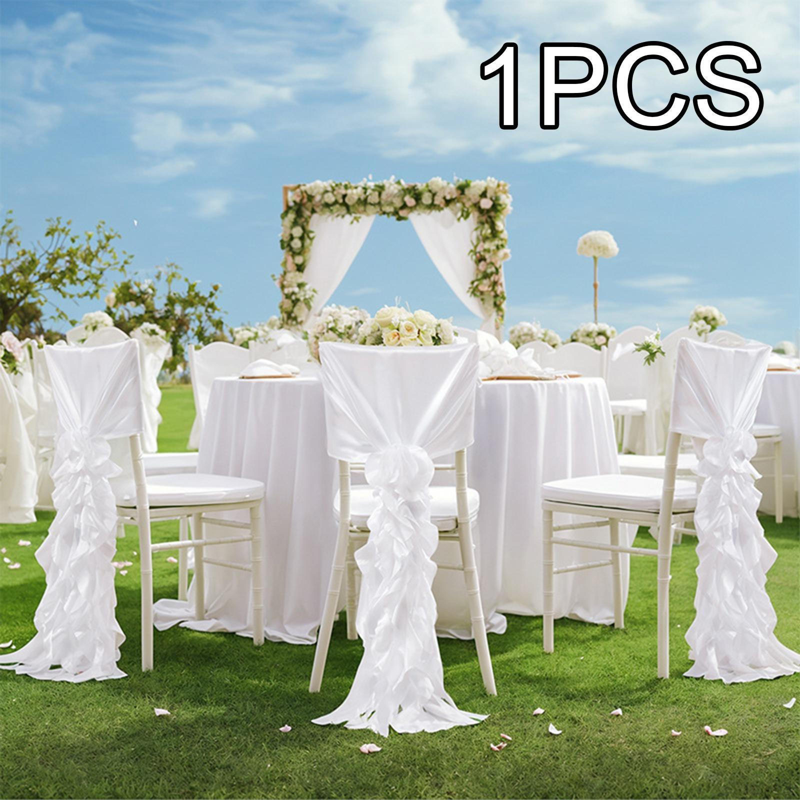 Чехол на стул для особых мероприятий задняя крышка высокая юбка встречи белый 1988₽