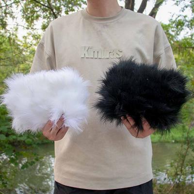 1M Penas de Peru Macias Guarnição Franja 8-10cm Pena de Marabu Branca para DIY Costura Roupas Fitas Decoração Vestido Festa de Casamento