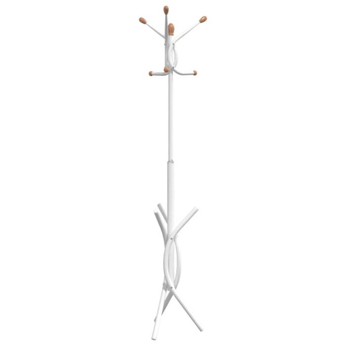 Porte manteau blanc 176 cm fer enduit de poudre