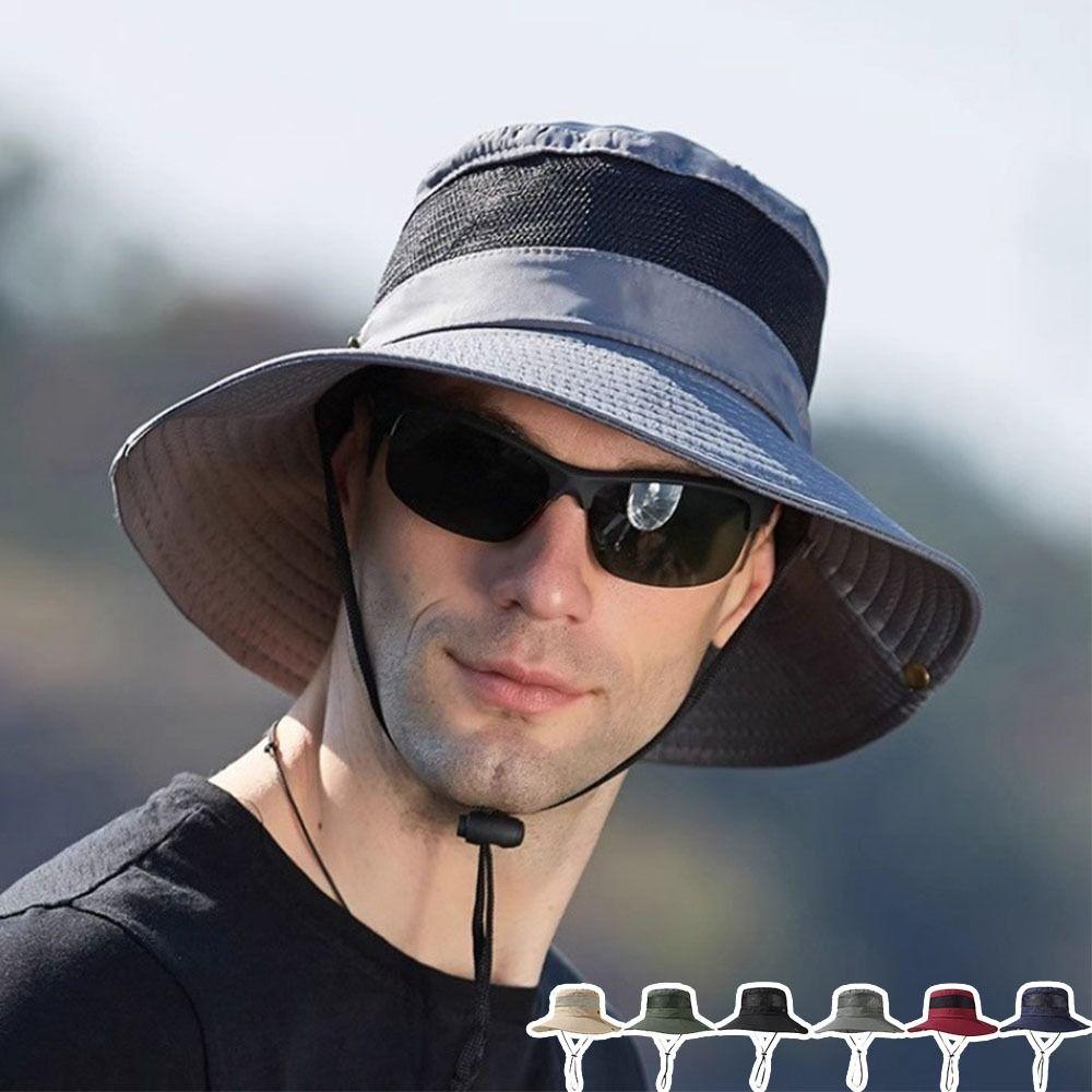 Adjustable Fisherman Hat Big Eaf Mountaineering Hat Portable Sunshade Hats  Unisex