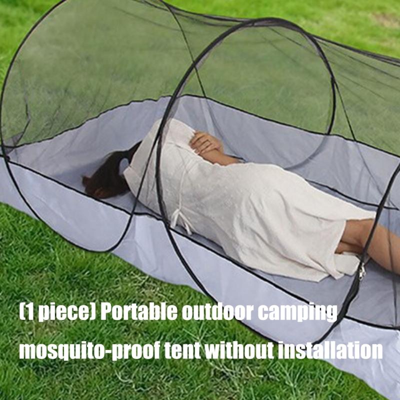 Faltzelt Einzelperson Outdoor Camping Moskitonetzzelt Atmungsaktiv Praktisches Netzschlafzelt für Camping, Angeln