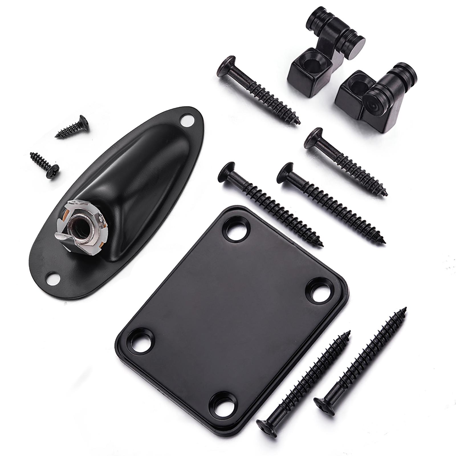 

Electric Guitar Roller String Tree String Retainer Neck Plate Loaded Jack Socket Plate For Guitar Replacement Parts 4