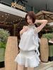 French Chic Polka Dot Sleeveless Halter Dress - Trendy Summer Skirt for Women