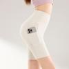 High Waist Women's Yoga Shorts with Pockets - Summer Thin Style, Tummy Control, Hip Lift, and Base Layer for Fitness and Cycling