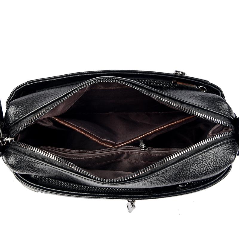 Fashionable Women's Leather Crossbody Bag, Elegant Shoulder Bag, Women's Large Capacity Crossbody Bag, Retro Shoulder Bag, Multi Pocket Shoulder Bag