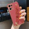 Reno7 4g Love Heart Bracelet Case For Oppo Reno 7 5 6 8 Lite 7lite 8t Reno6 Reno5 Chain Plating Silicone Cover Realme 10 9 Pro