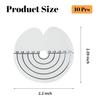 10pcs Heat Shield Guards with Graduations Round Single-hole Shield Fusion Glue Protector Templates for Hair Extensions