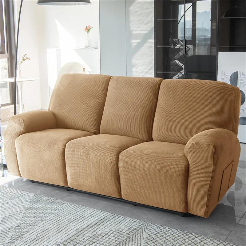 1 3 Seater Split Polar Fleece Recliner Sofa Coversastic Chair Cover Lounger Couch Slipcovers Relax Armchair Cover